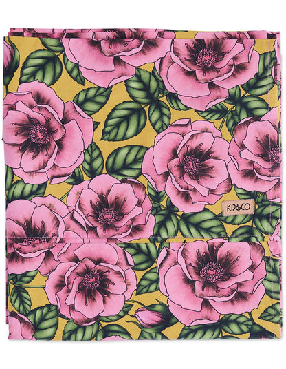 Golden Peony Organic Cotton Quilt Cover Queen
