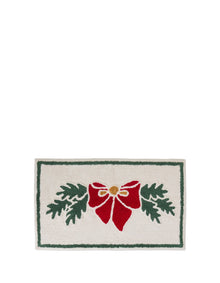 Christmas Bow Bath Mat