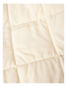 Quilted Plush Blanket in Natural