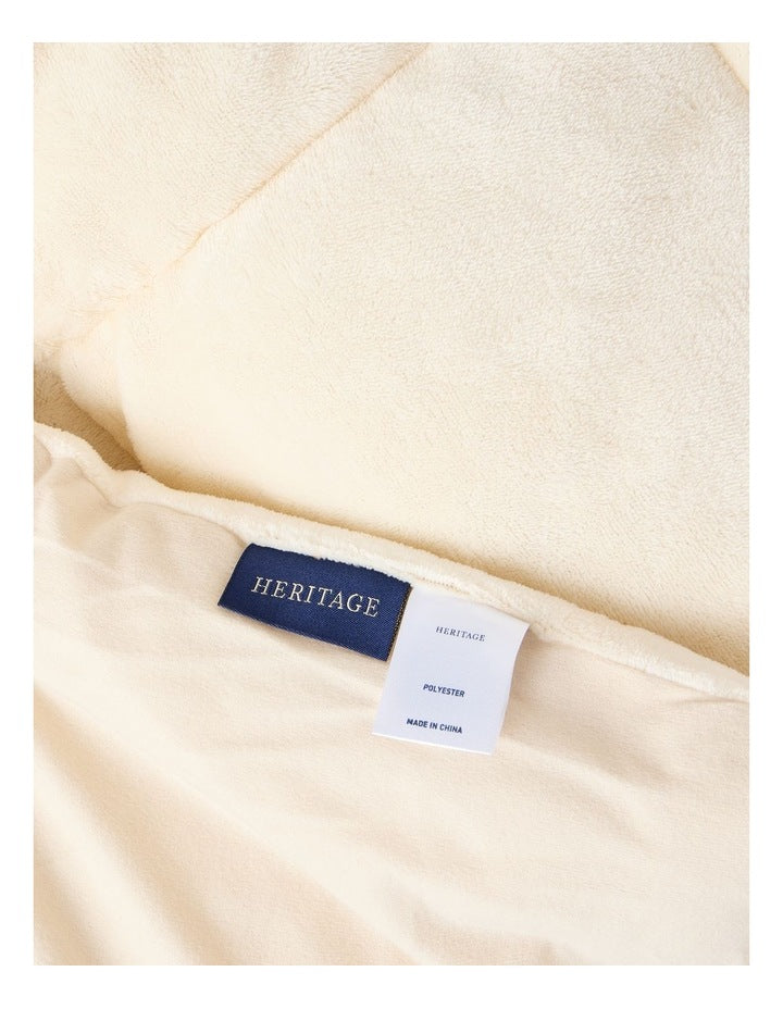 Quilted Plush Blanket in Natural