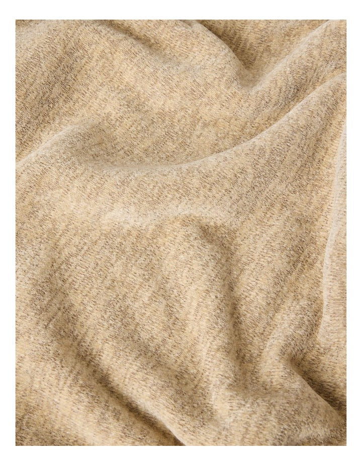 Chenille Sherpa Blanket in Natural