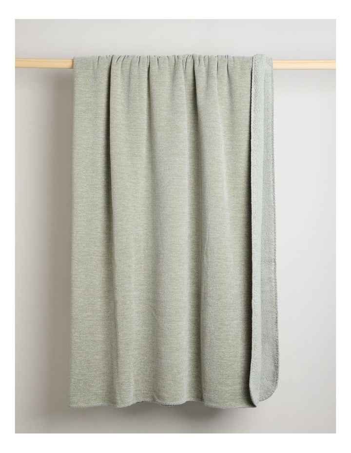 Chenille Sherpa Blanket in Grey