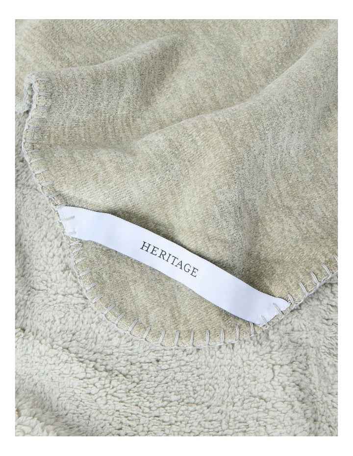 Chenille Sherpa Blanket in Grey