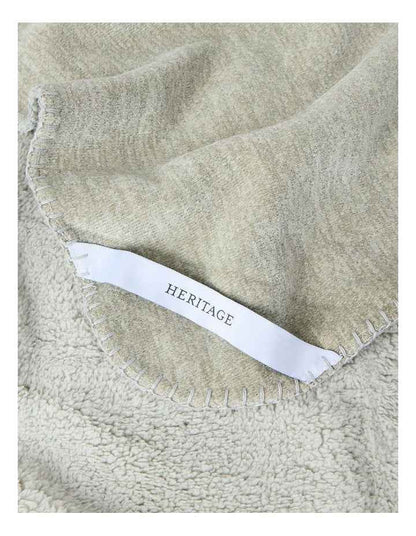 Chenille Sherpa Blanket in Grey
