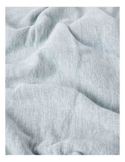 Chenille Sherpa Blanket in Blue