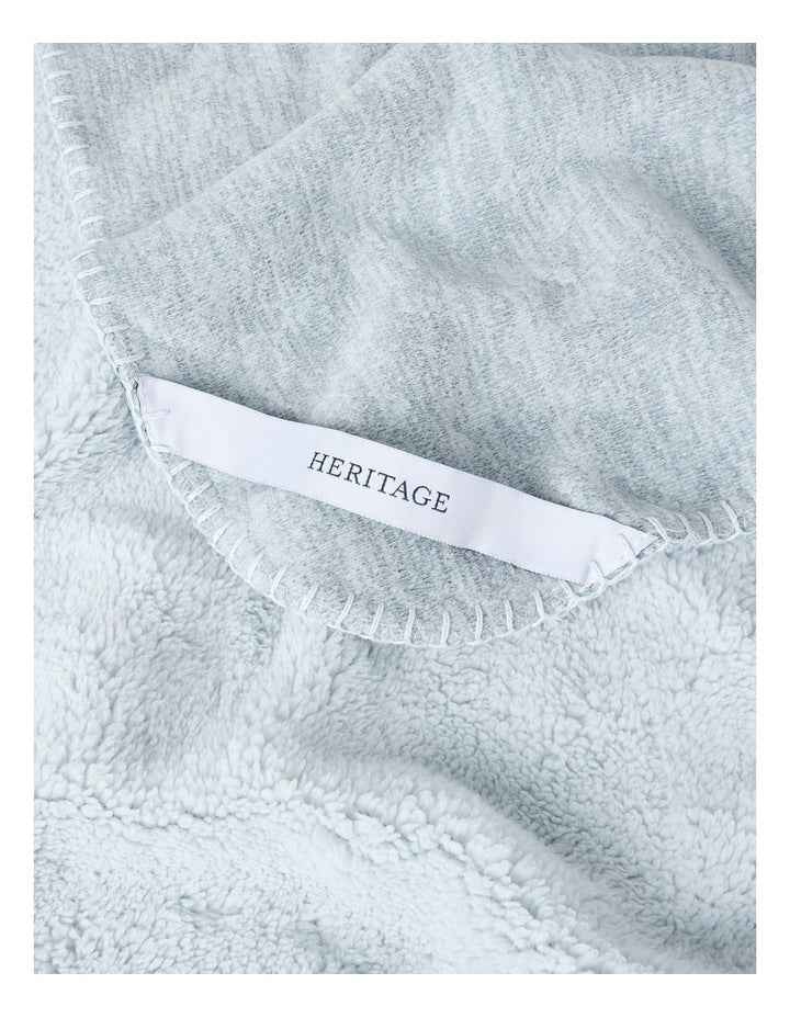 Chenille Sherpa Blanket in Blue