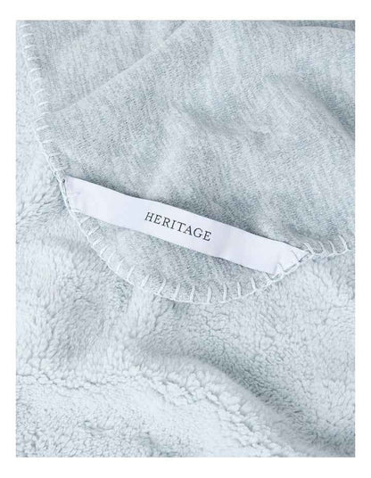 Chenille Sherpa Blanket in Blue