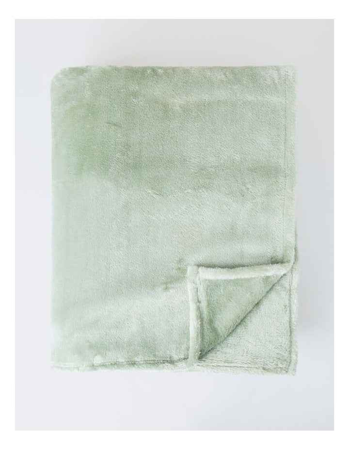 Faux Fur Blanket in Sage