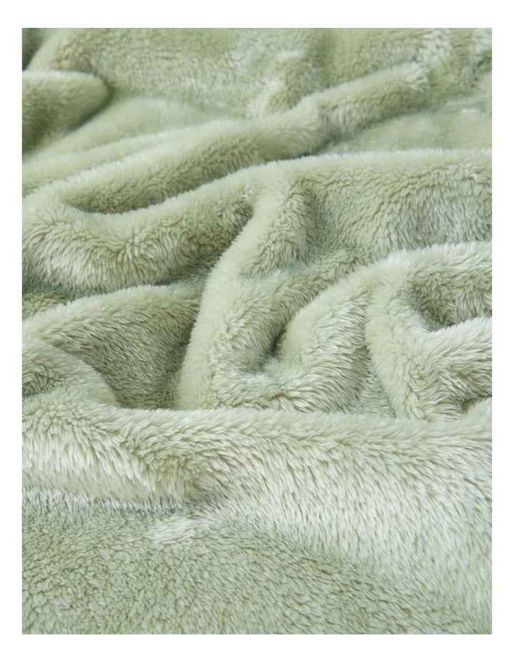 Faux Fur Blanket in Sage