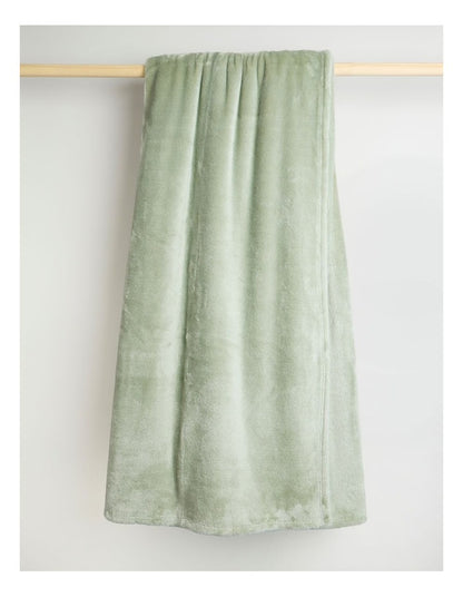 Faux Fur Blanket in Sage