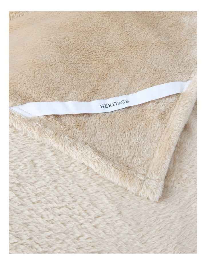 Faux Fur Blanket in Tan