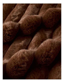 Chunky Rib Blanket in Brown