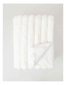 Chunky Rib Blanket in Winter White