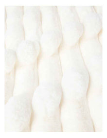 Chunky Rib Blanket in Winter White