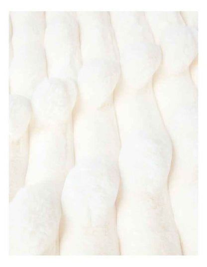 Chunky Rib Blanket in Winter White