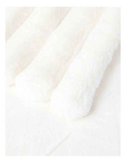 Chunky Rib Blanket in Winter White