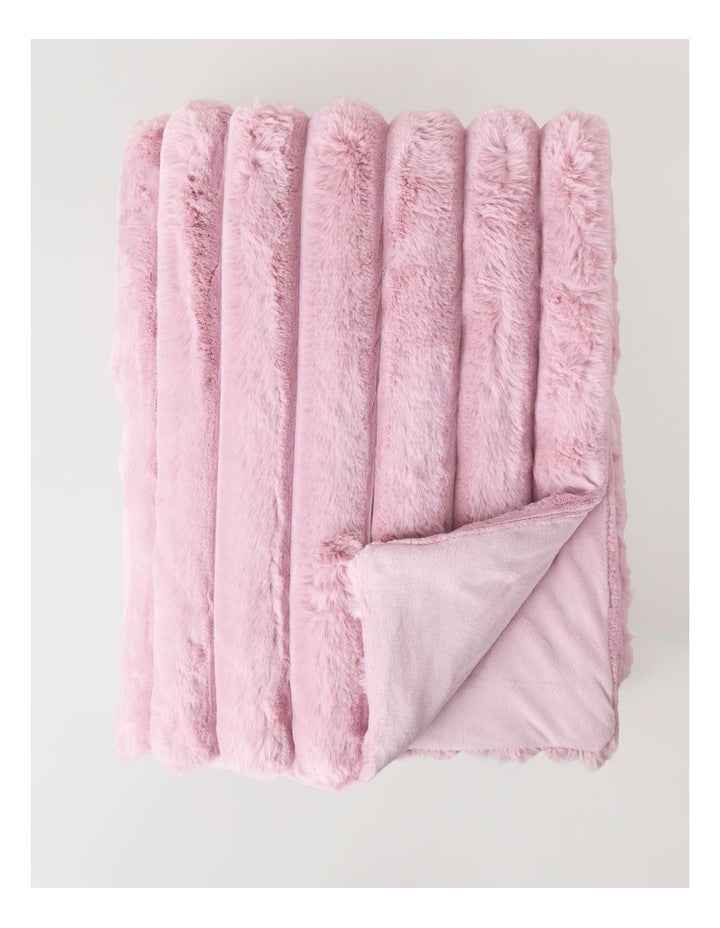 Chunky Rib Blanket in Pink