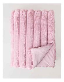 Chunky Rib Blanket in Pink
