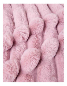 Chunky Rib Blanket in Pink