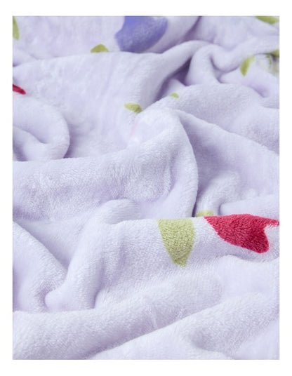 Chenille Blanket in Purple Multi