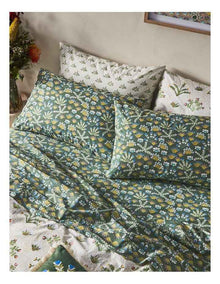 Desert Flowers Cotton Sheet Set by Jessie Ngwarraye