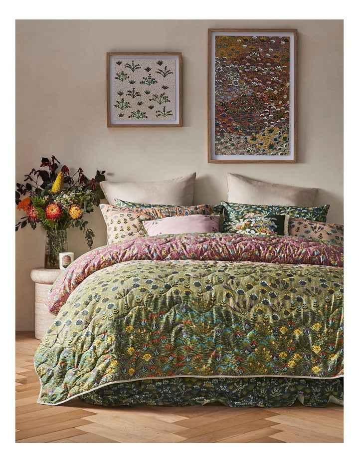 My Country Quilted Cotton Coverlet by Michelle Pula Holmes