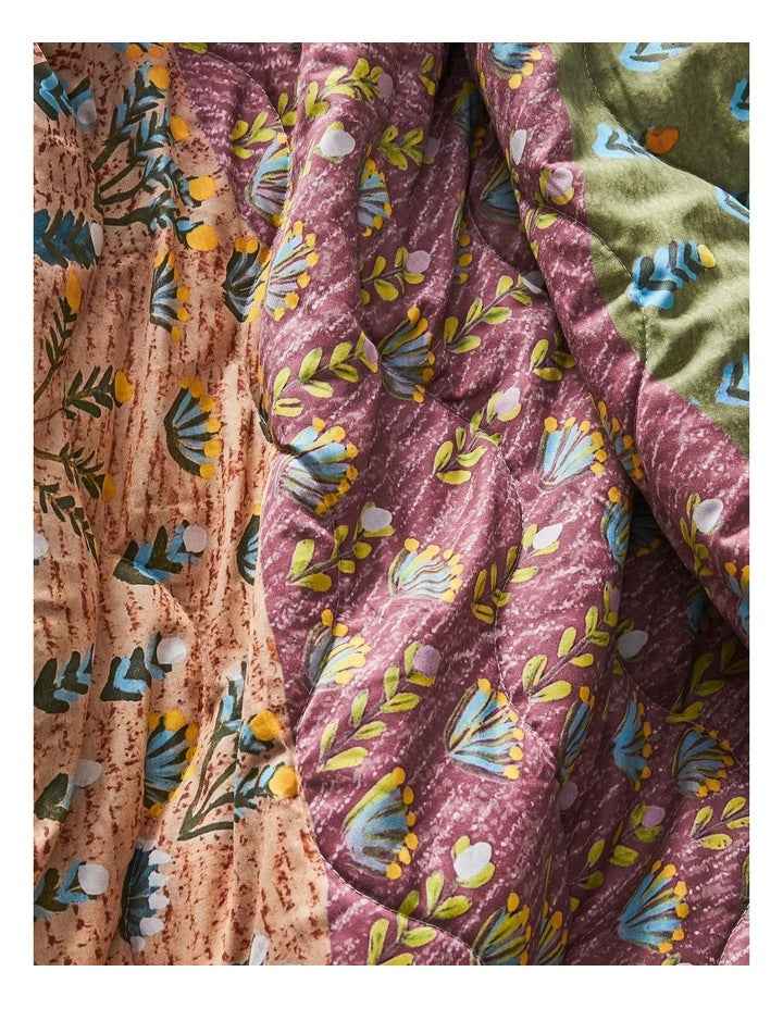 My Country Quilted Cotton Coverlet by Michelle Pula Holmes