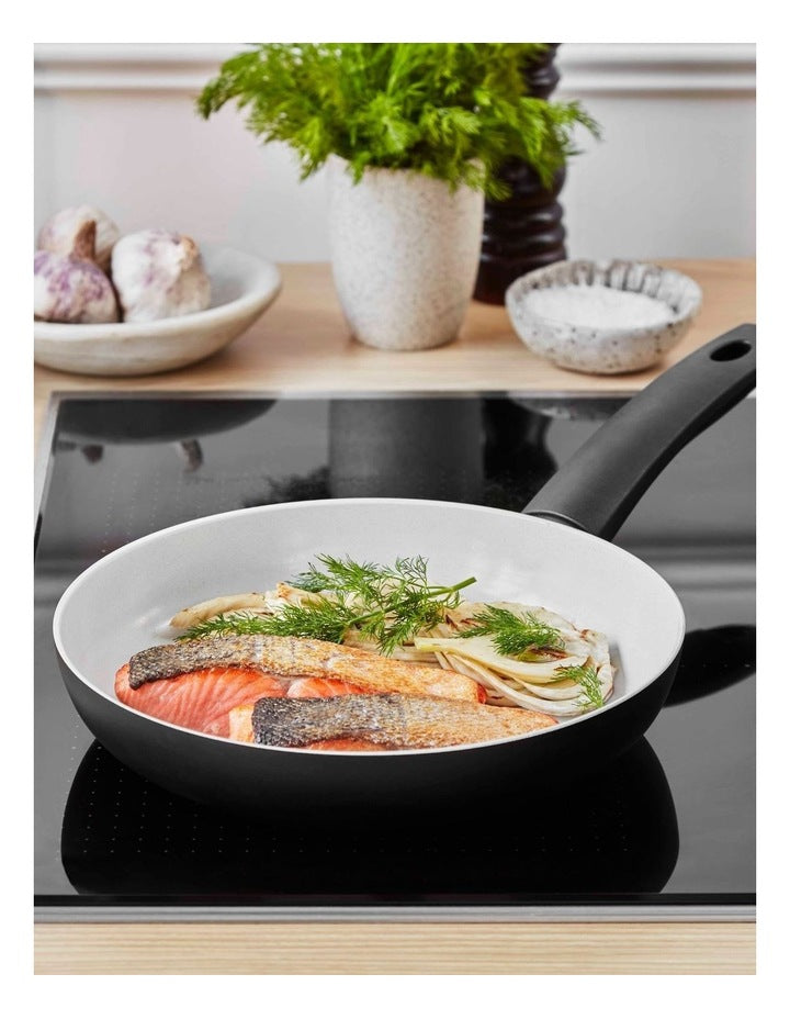 Essenza Nonstick Ceramic Open French Skillet 24cm in Black
