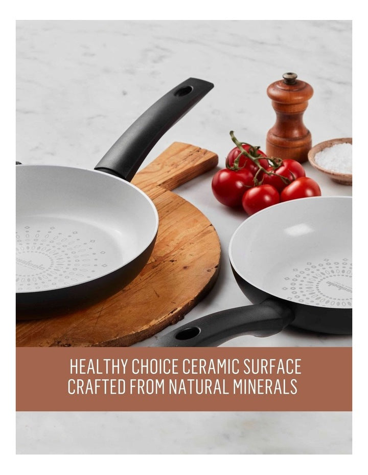 Essenza Nonstick Ceramic Open French Skillet 24cm in Black