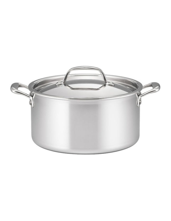 Eternita Stainless Steel Induction Covered Stockpot 24cm/5.6L in Silver