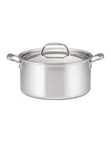 Eternita Stainless Steel Induction Covered Stockpot 24cm/5.6L in Silver