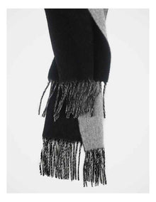 Reversible Wool Scarf Winter Accessory Black/Grey