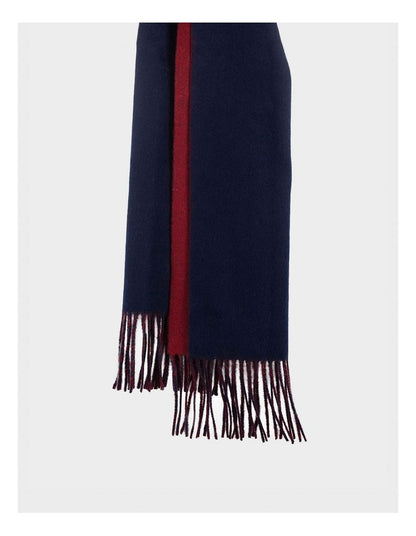Reversible Wool Scarf Winter Accessory Navy/Red