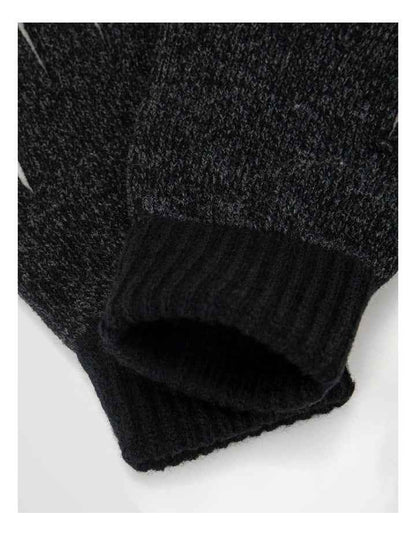 Knitted Glove  Winter Accessory Black