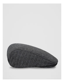 Herringbone Plaid Driving Cap Hat Charcoal