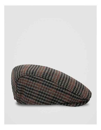 Houdstooth Driving Cap Hat Brown