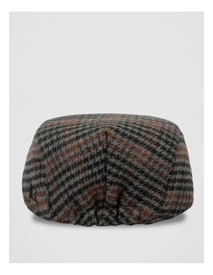 Houdstooth Driving Cap Hat Brown