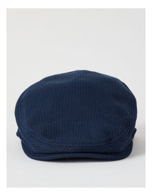 Ribbed Driving Cap Hat Navy