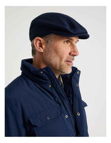 Ribbed Driving Cap Hat Navy