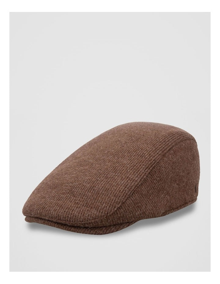 Ribbed Driving Cap Hat Chocolate