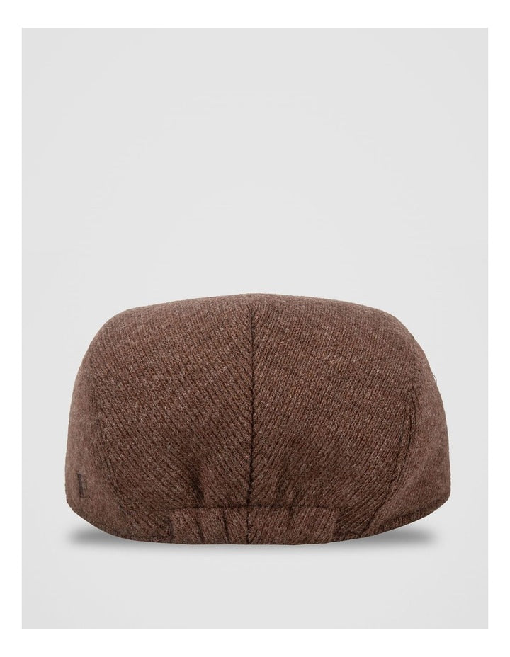 Ribbed Driving Cap Hat Chocolate