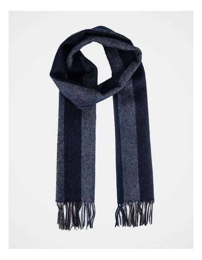 Herringbone Scarf  Winter Accessory Navy