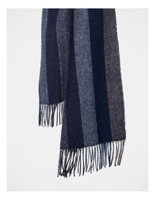 Herringbone Scarf  Winter Accessory Navy