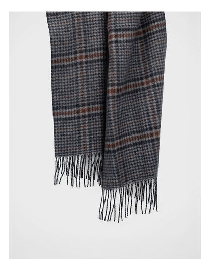 Check Houdstooth Scarf Winter Accessory Brown