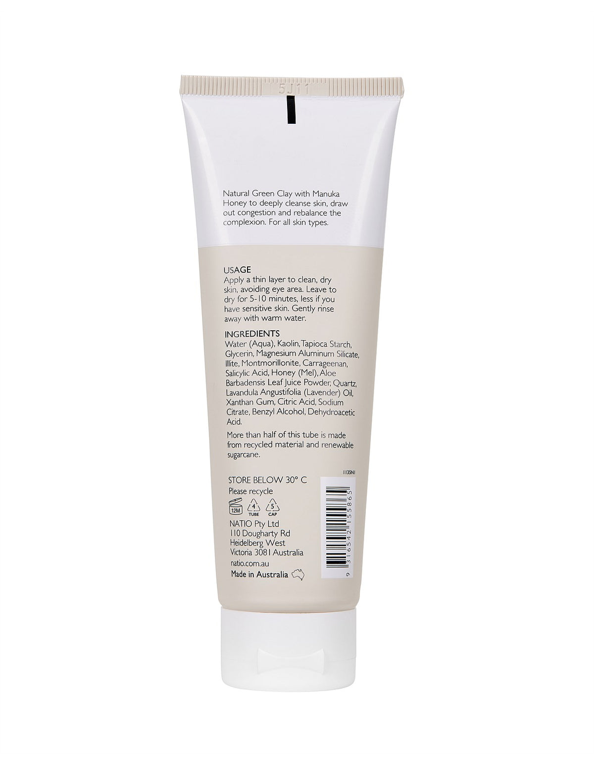 Spa Green Clay & Manuka Honey Face Mask 100g