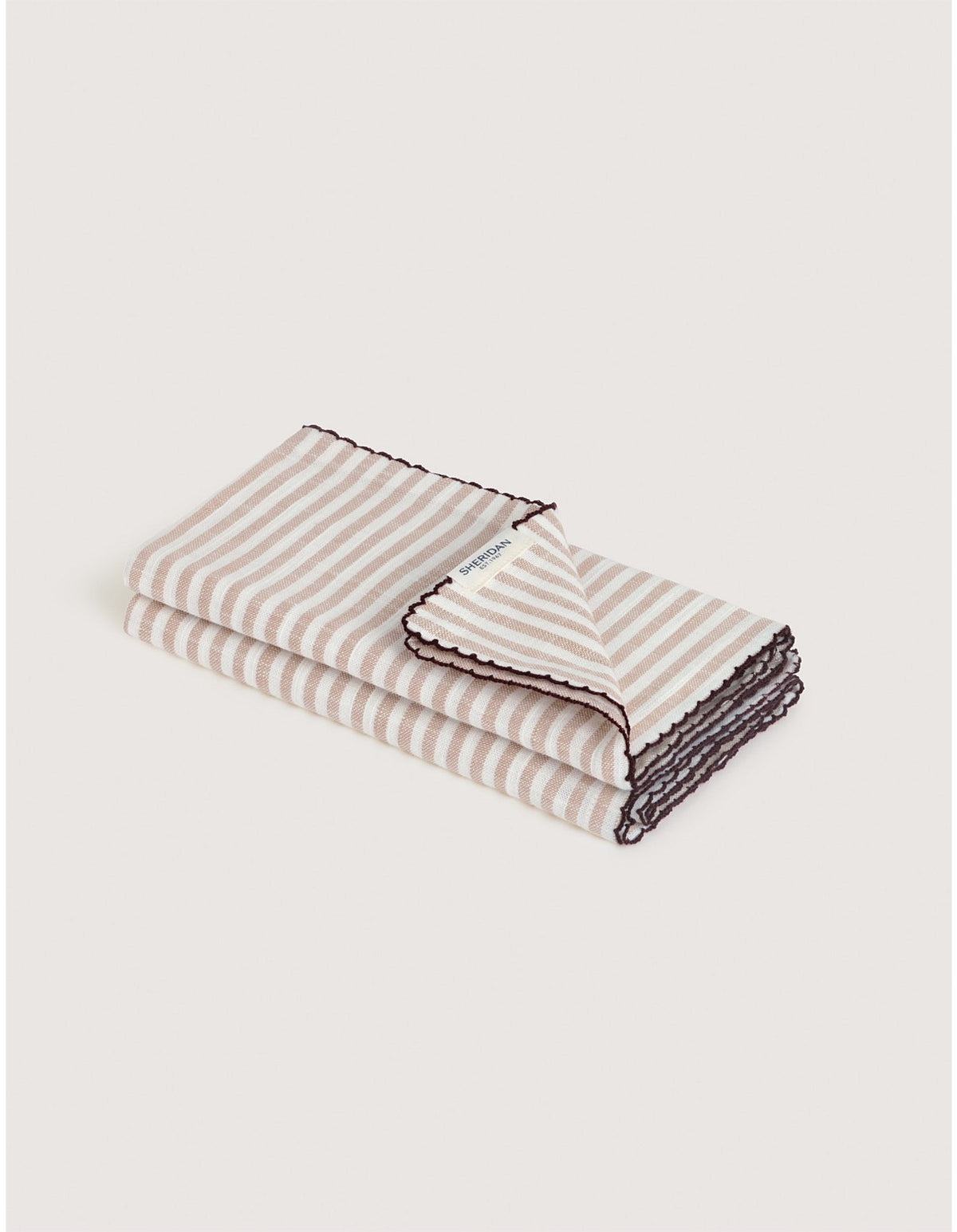 VINA STRIPE NAPKIN 2 PACK IN DUNE