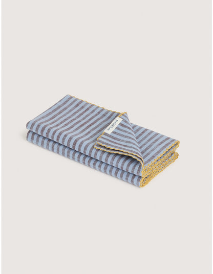 VINA STRIPE NAPKIN 2 PACK IN GLACIER