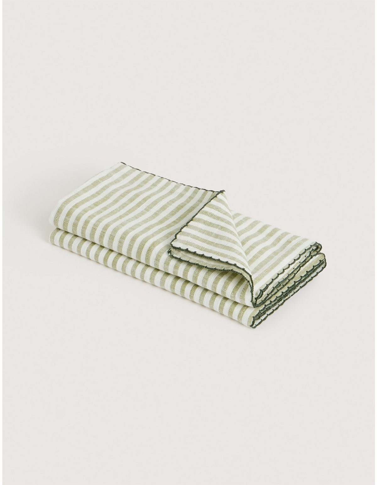 VINA STRIPE NAPKIN 2 PACK IN GARDEN