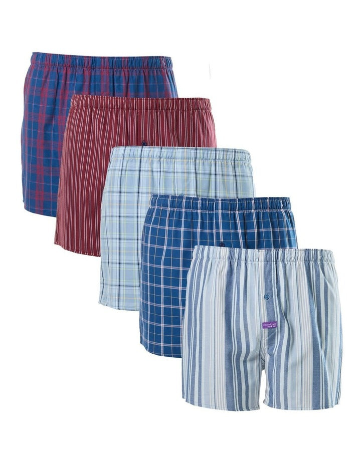 Collected Fashion Boxers 5 Pack in Multi