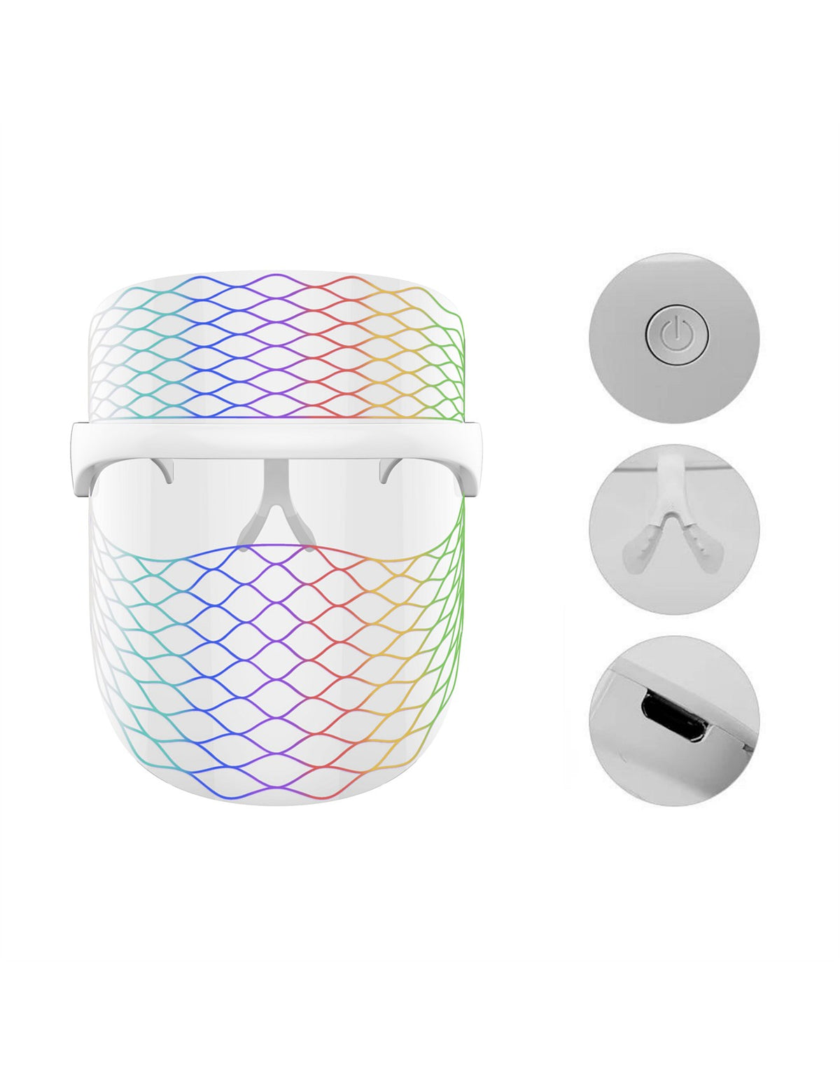 LED Light Therapy Mask White